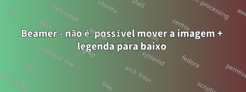 Beamer - não é possível mover a imagem + legenda para baixo