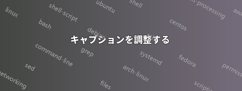 キャプションを調整する