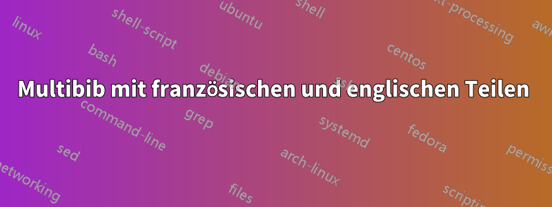 Multibib mit französischen und englischen Teilen