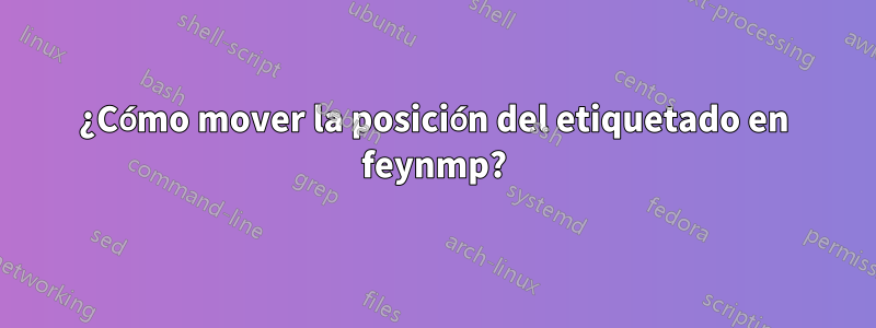 ¿Cómo mover la posición del etiquetado en feynmp?