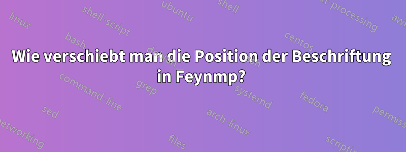 Wie verschiebt man die Position der Beschriftung in Feynmp?