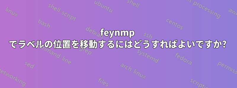 feynmp でラベルの位置を移動するにはどうすればよいですか?