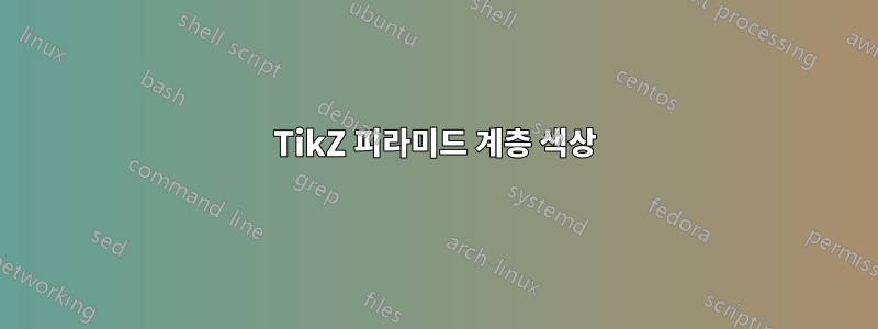 TikZ 피라미드 계층 색상