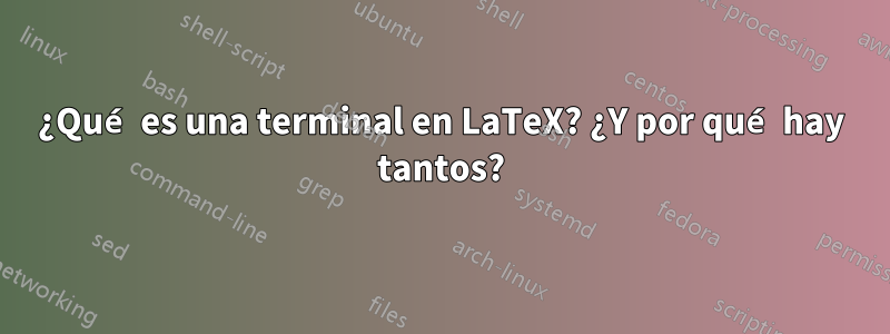 ¿Qué es una terminal en LaTeX? ¿Y por qué hay tantos?