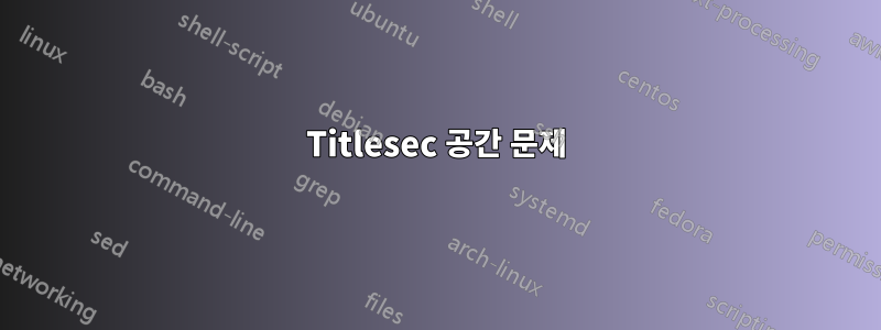 Titlesec 공간 문제