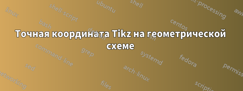 Точная координата Tikz на геометрической схеме