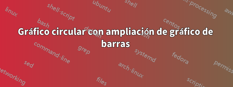 Gráfico circular con ampliación de gráfico de barras