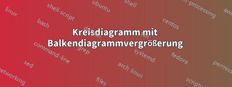 Kreisdiagramm mit Balkendiagrammvergrößerung