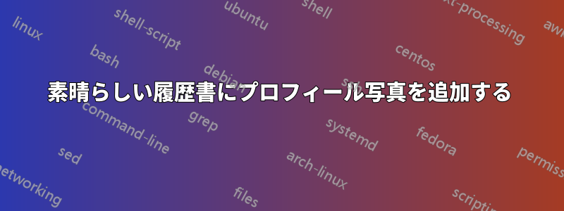 素晴らしい履歴書にプロフィール写真を追加する