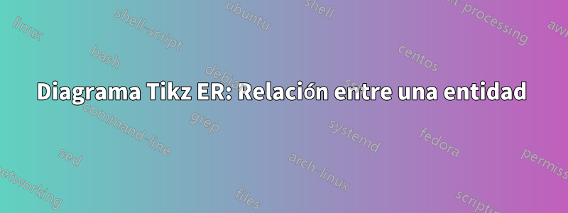 Diagrama Tikz ER: Relación entre una entidad