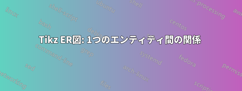 Tikz ER図: 1つのエンティティ間の関係