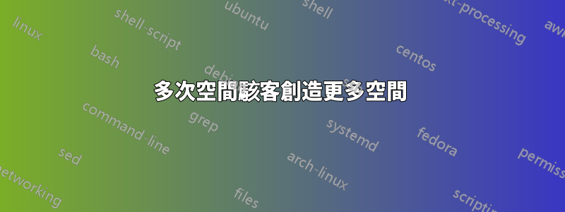 多次空間駭客創造更多空間