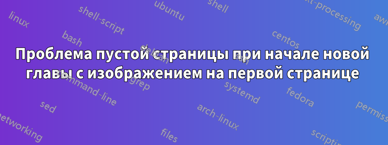 Проблема пустой страницы при начале новой главы с изображением на первой странице