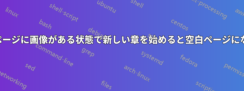 最初のページに画像がある状態で新しい章を始めると空白ページになる問題