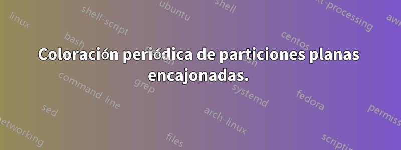 Coloración periódica de particiones planas encajonadas.