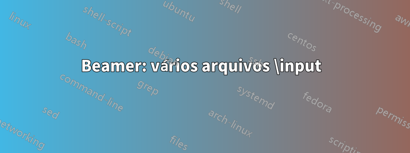 Beamer: vários arquivos \input 