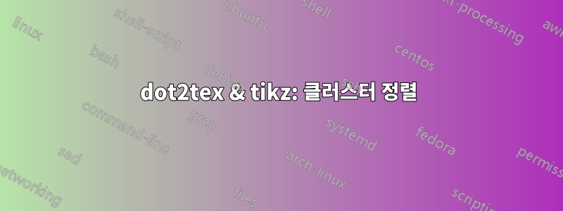 dot2tex & tikz: 클러스터 정렬