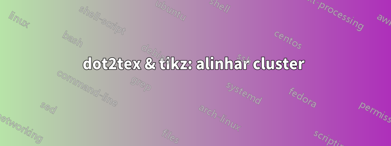 dot2tex & tikz: alinhar cluster