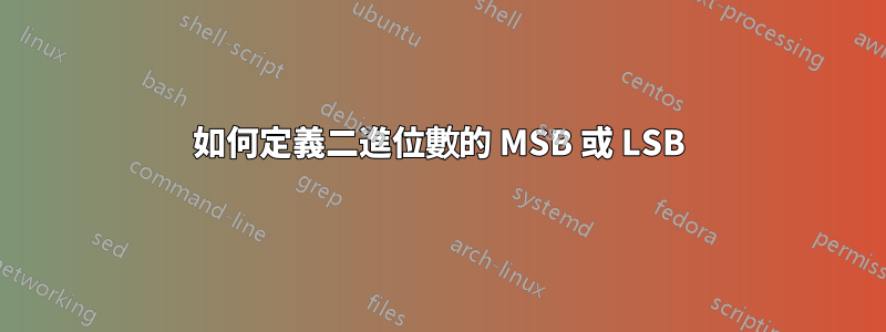 如何定義二進位數的 MSB 或 LSB