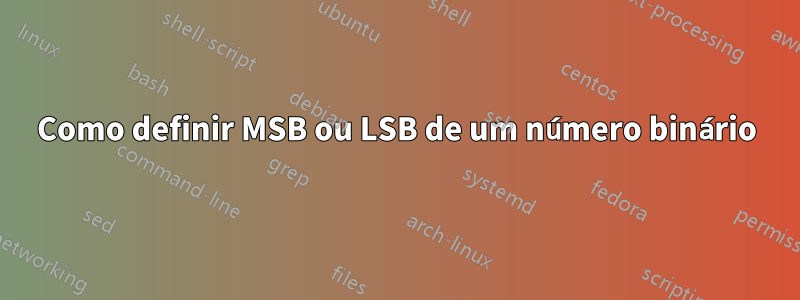 Como definir MSB ou LSB de um número binário