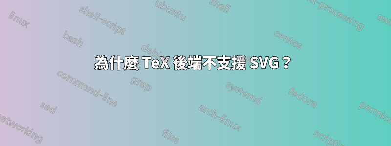 為什麼 TeX 後端不支援 SVG?