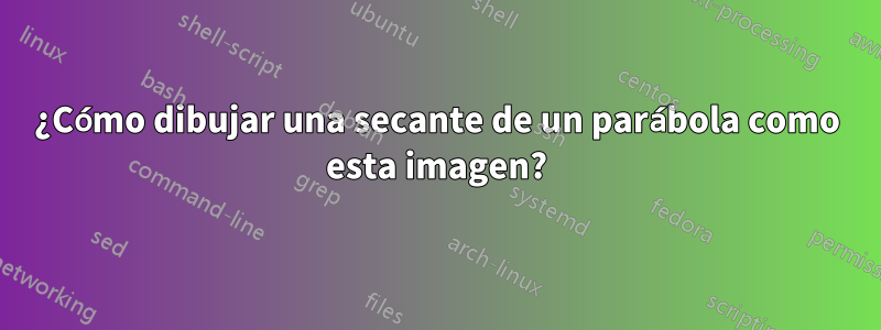 ¿Cómo dibujar una secante de un parábola como esta imagen?