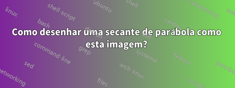 Como desenhar uma secante de parábola como esta imagem?