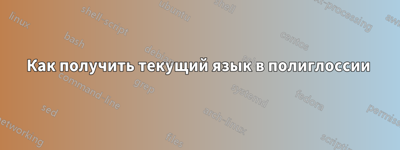 Как получить текущий язык в полиглоссии