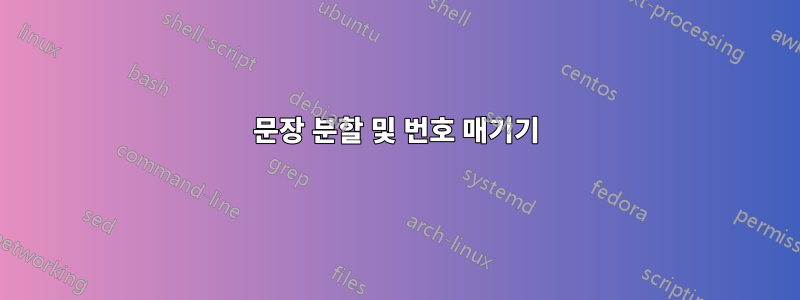 문장 분할 및 번호 매기기