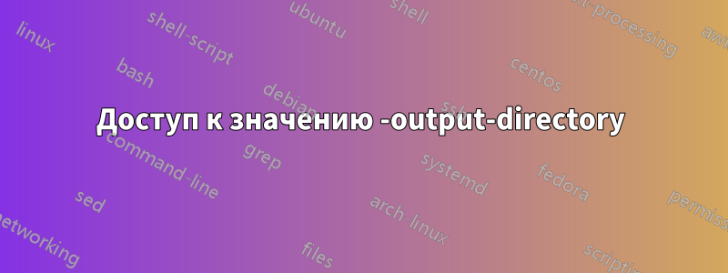 Доступ к значению -output-directory