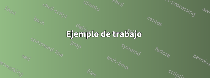 Ejemplo de trabajo