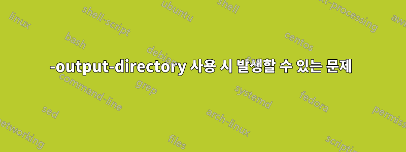 -output-directory 사용 시 발생할 수 있는 문제