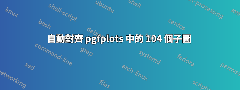 自動對齊 pgfplots 中的 104 個子圖