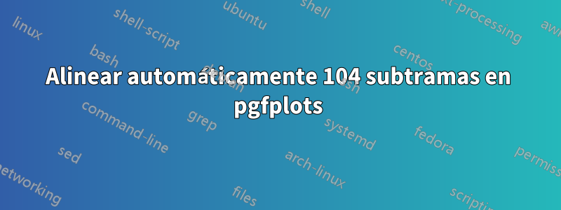 Alinear automáticamente 104 subtramas en pgfplots