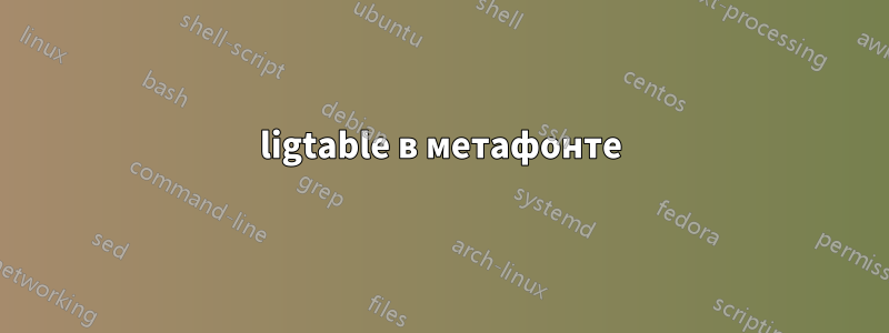 ligtable в метафонте