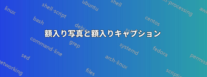 額入り写真と額入りキャプション