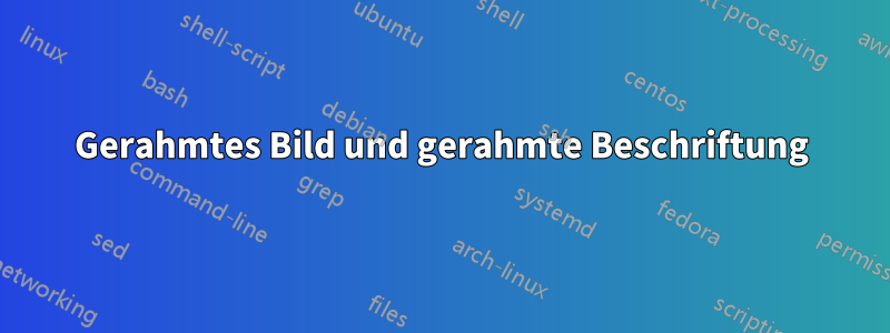 Gerahmtes Bild und gerahmte Beschriftung