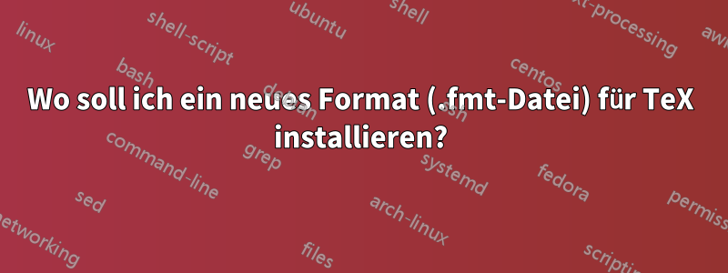 Wo soll ich ein neues Format (.fmt-Datei) für TeX installieren?