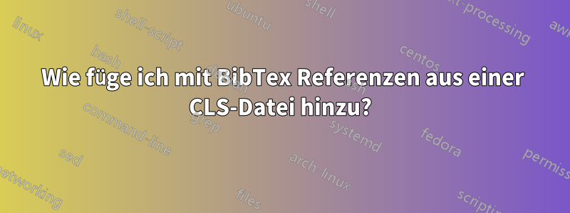 Wie füge ich mit BibTex Referenzen aus einer CLS-Datei hinzu? 