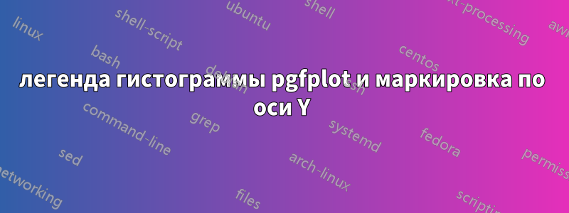 легенда гистограммы pgfplot и маркировка по оси Y