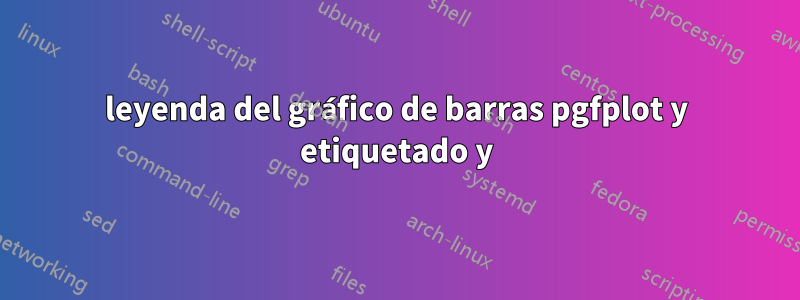 leyenda del gráfico de barras pgfplot y etiquetado y