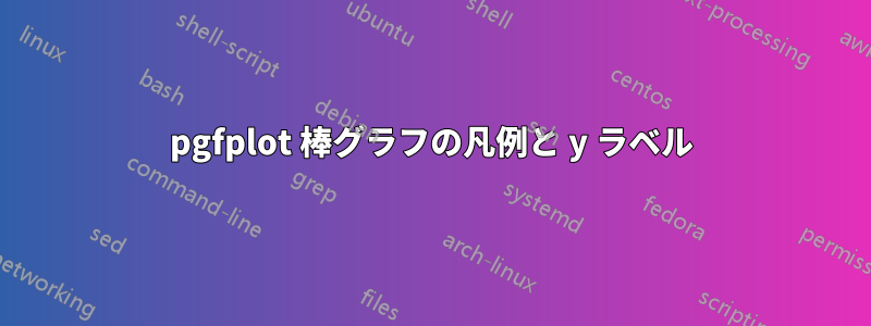 pgfplot 棒グラフの凡例と y ラベル