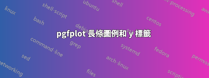 pgfplot 長條圖例和 y 標籤