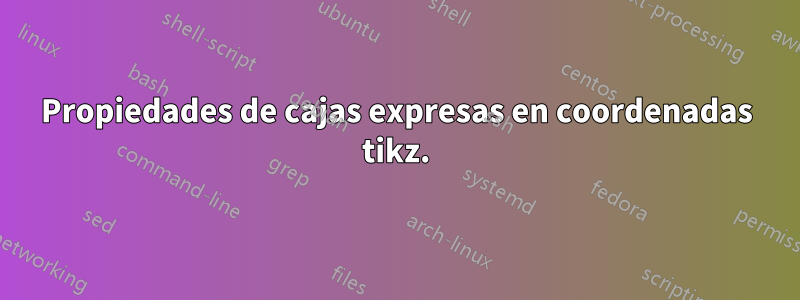 Propiedades de cajas expresas en coordenadas tikz.