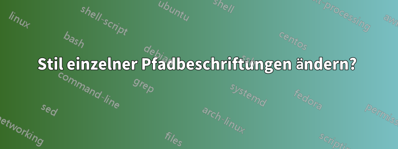 Stil einzelner Pfadbeschriftungen ändern?