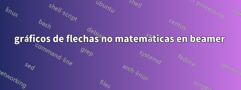 gráficos de flechas no matemáticas en beamer