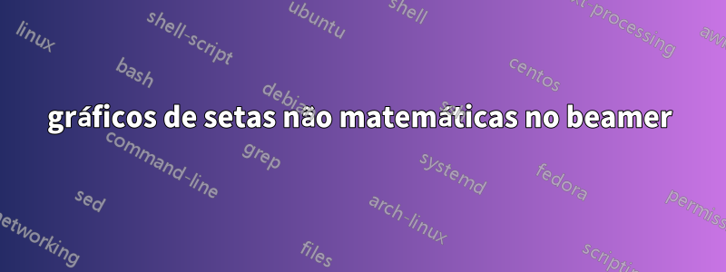 gráficos de setas não matemáticas no beamer