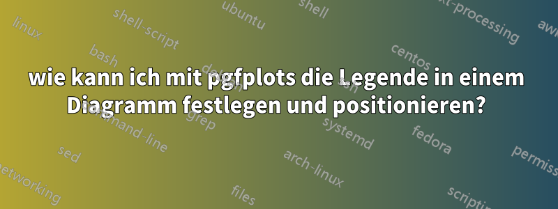 wie kann ich mit pgfplots die Legende in einem Diagramm festlegen und positionieren?