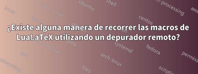 ¿Existe alguna manera de recorrer las macros de LuaLaTeX utilizando un depurador remoto?