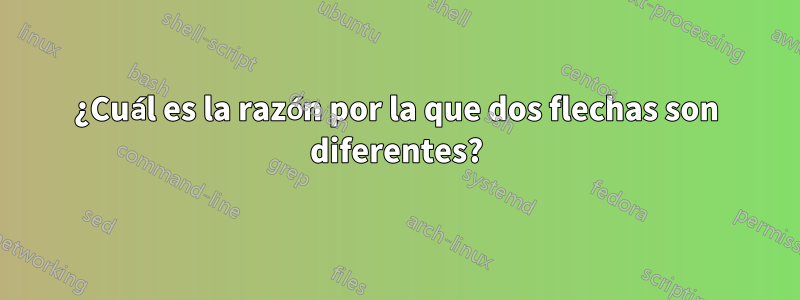 ¿Cuál es la razón por la que dos flechas son diferentes?